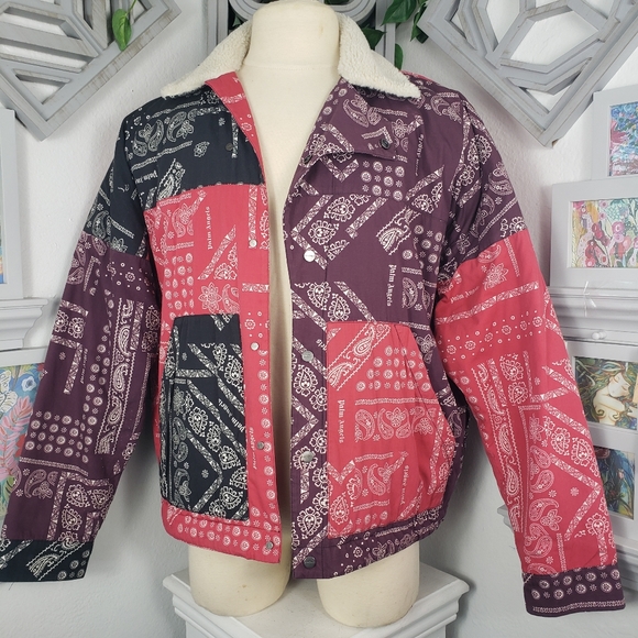 Palm Angels Other - Palm Angels Sherpa Quilted Cotton Bandana Streetwear Y2K Retro sz XXL Unisex